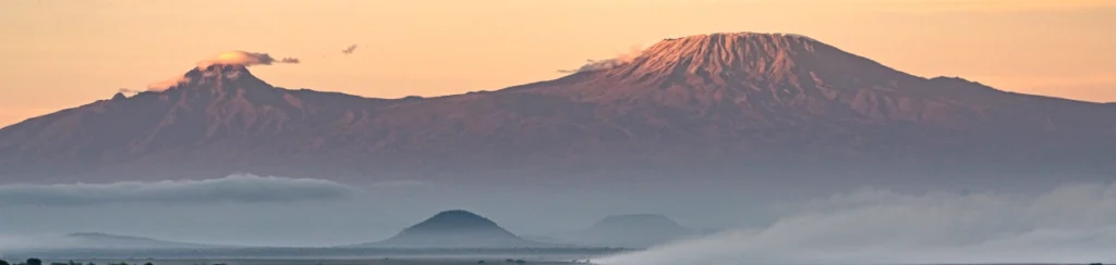 Mount Kilimanjaro peak at sunset